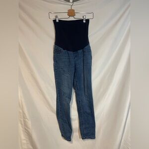 Women's High-Waisted Black and Blue Jeans
